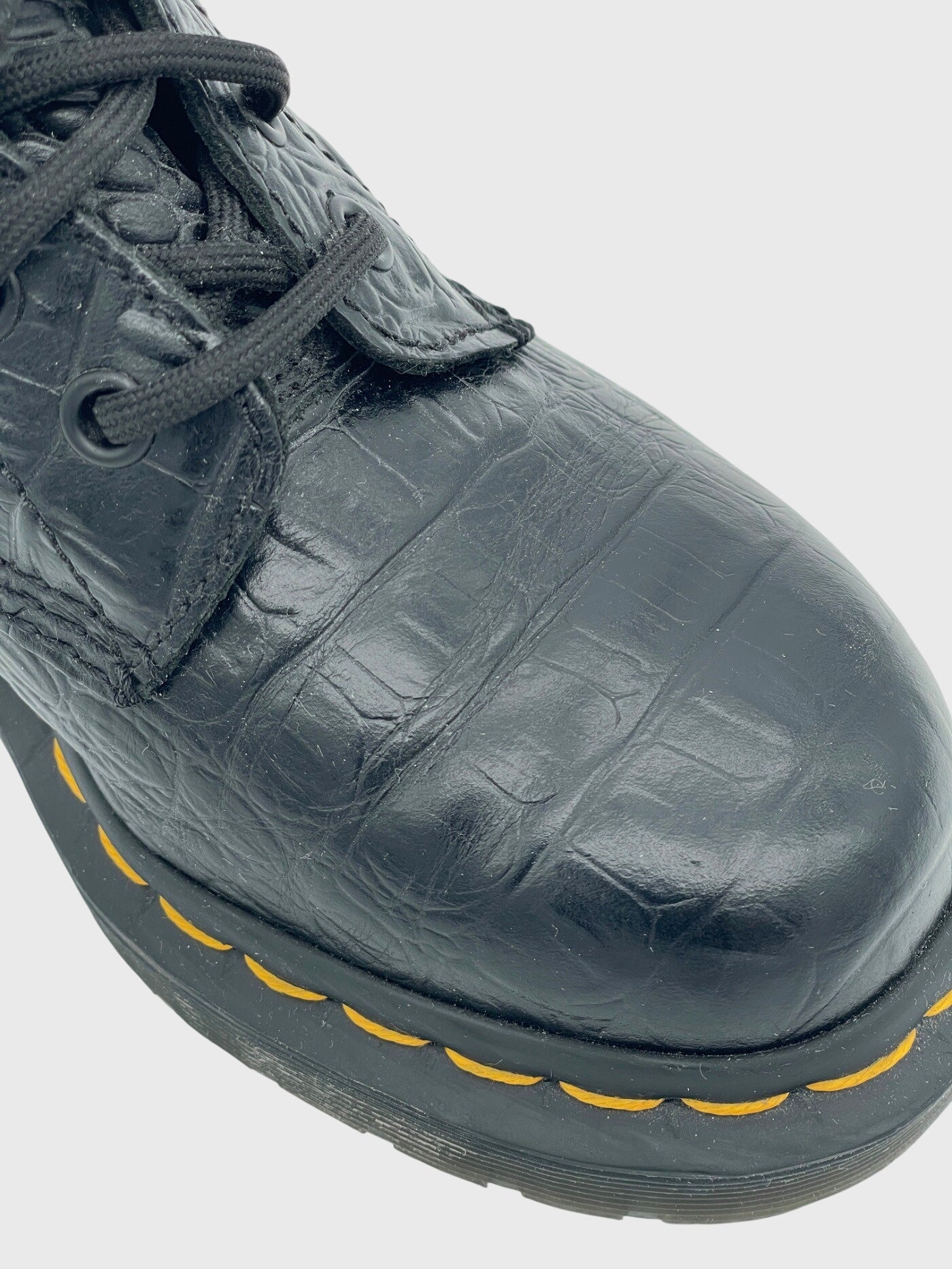 Dr. Martens 1460 8-Loch Croc Emboss Combat Stiefel EU 36 Schwarz