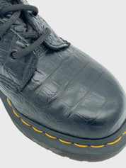 Dr. Martens 1460 8-Loch Croc Emboss Combat Stiefel EU 36 Schwarz