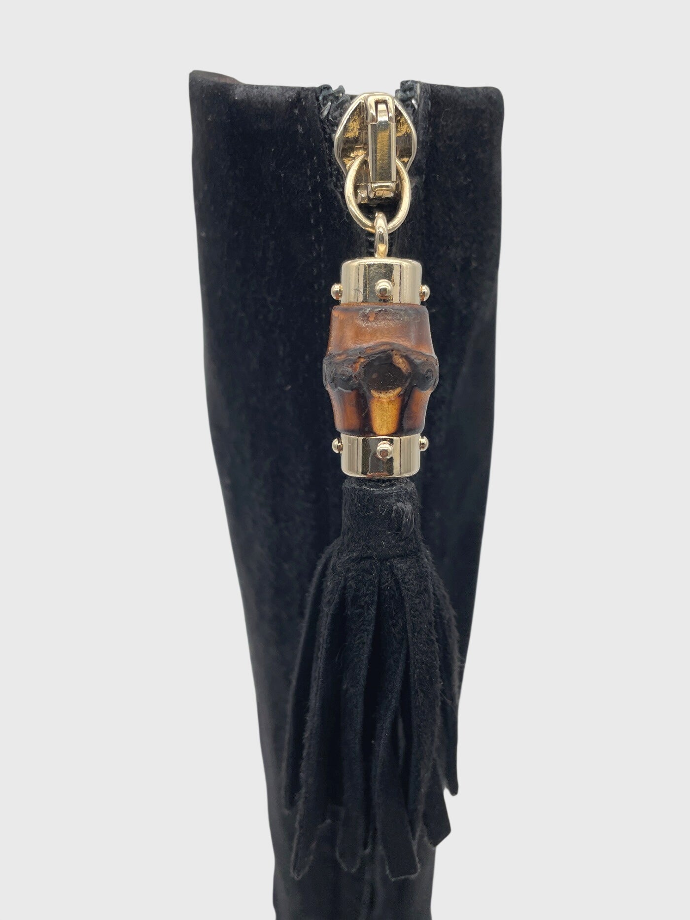 Gucci Bamboo Tassel Kniehoch EU 38 Schwarz