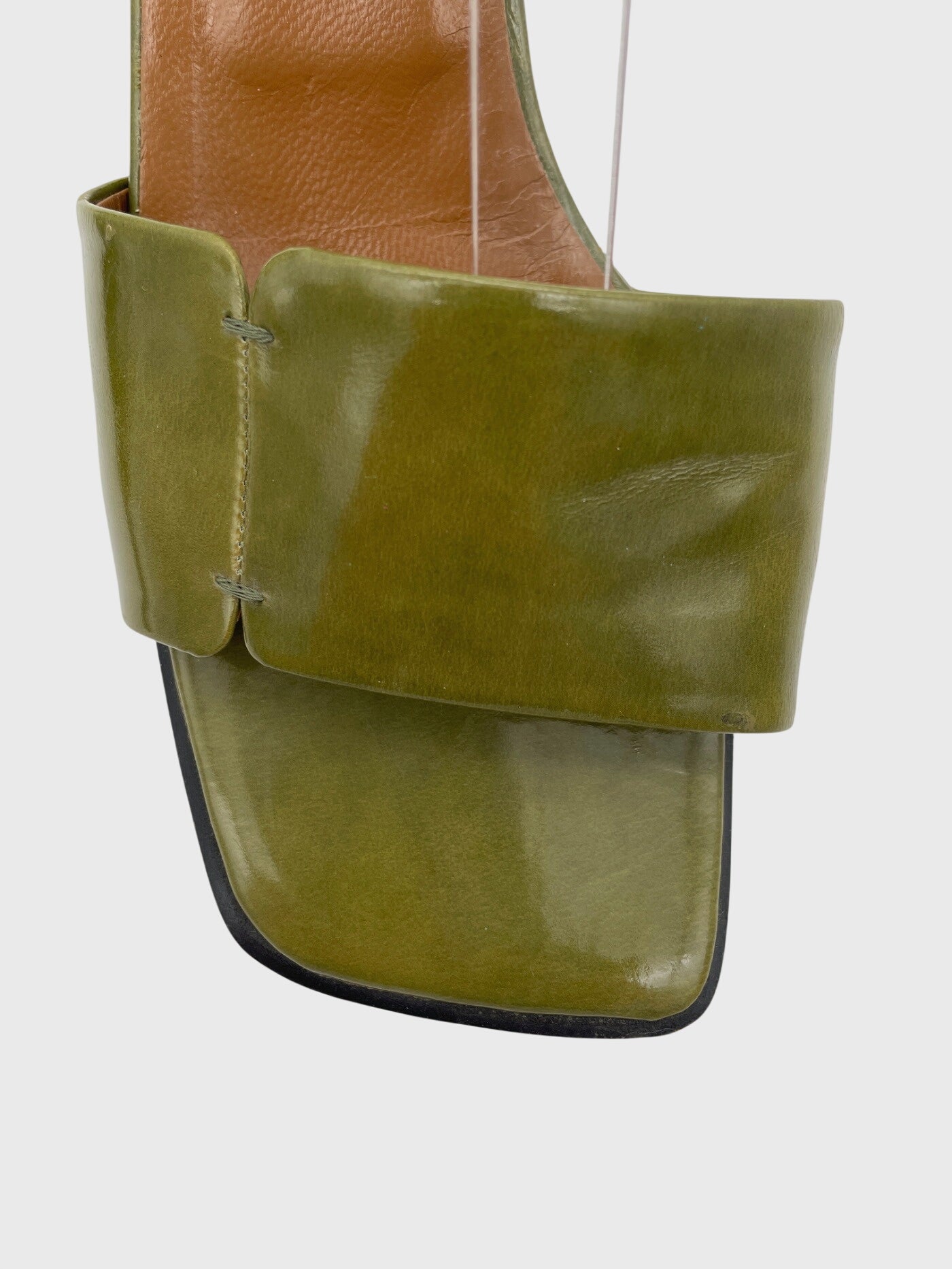 Bally Vintage Square Toe Slingback EU 40.5 Grün
