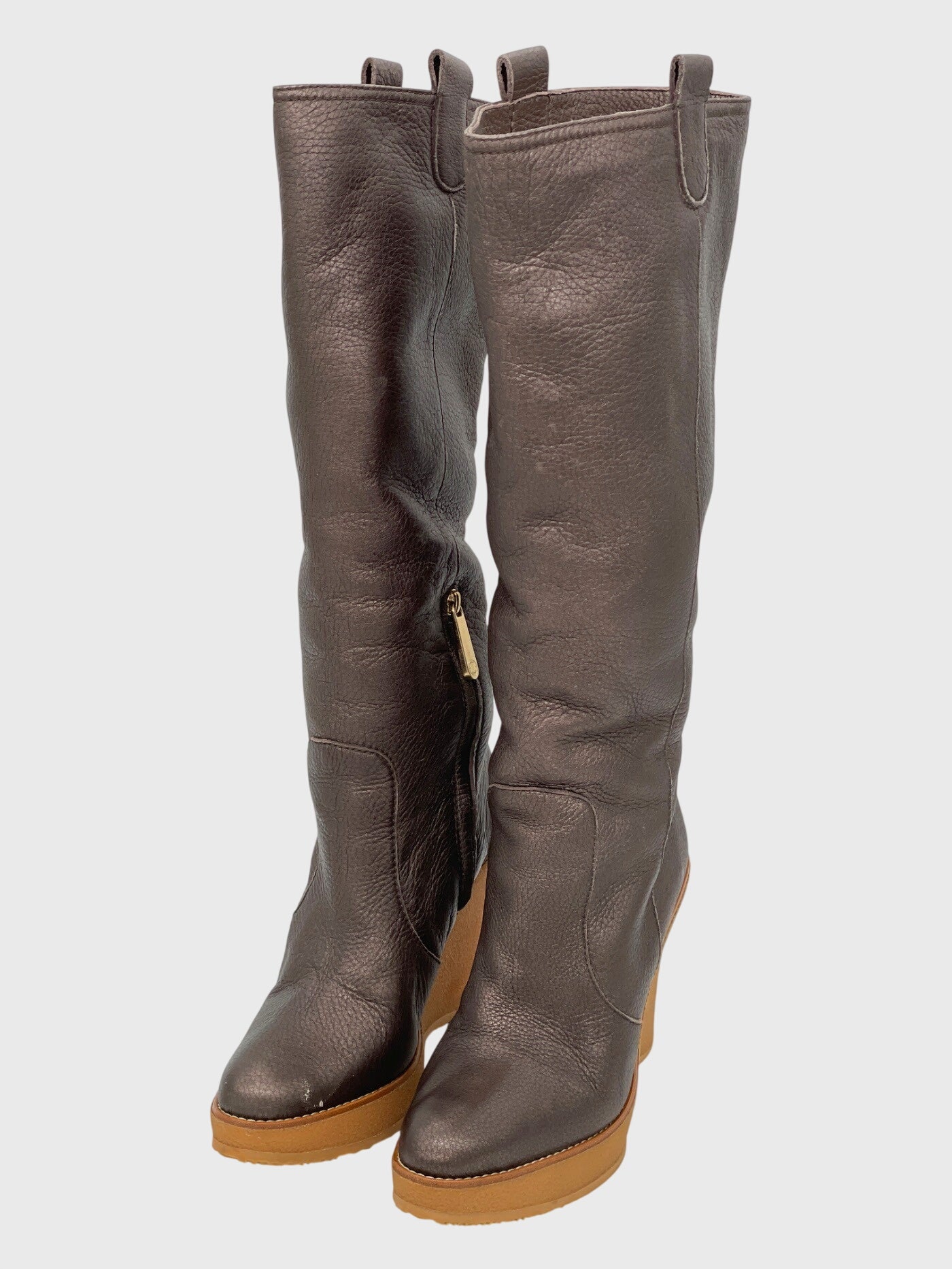 Bally Wedge Platform Stiefel EU 39.5 Braun