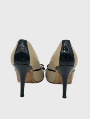 Manolo Blahnik Cap Toe Ankle Boot EU 37.5 Beige