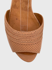 Chie Mihara D'Orsay Peep-Toe Sandale mit Absatz EU 40.5 Braun