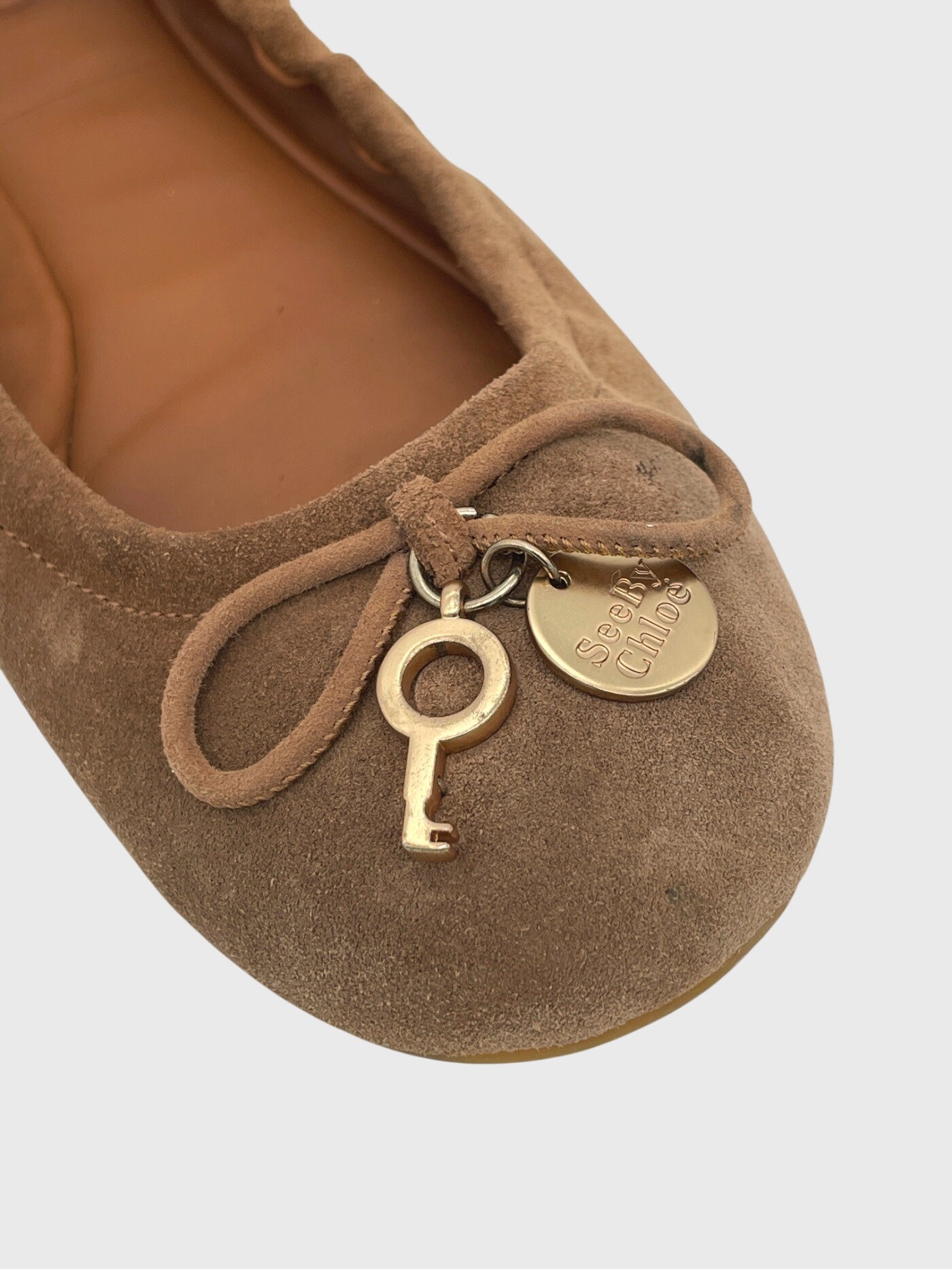 See by Chloe Suede Ballerina EU 39.5 Beige