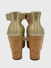 UGG Whitney Metallic Wedge Sandale mit Absatz EU 39 Metallic