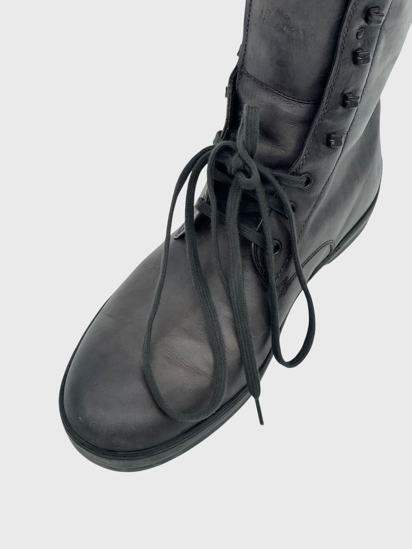 Tod's Gommino Combat Stiefel EU 41.5 Grau