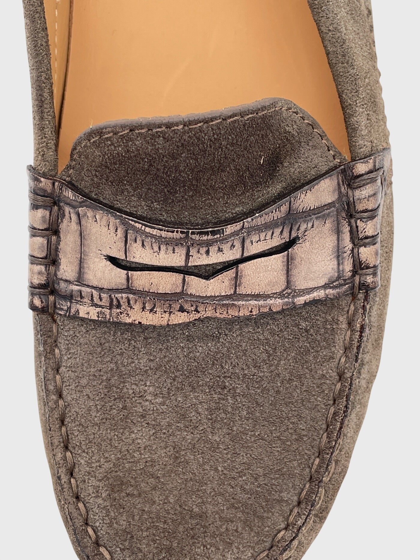Santoni Suede Driving Loafer Mokassin EU 40 Braun