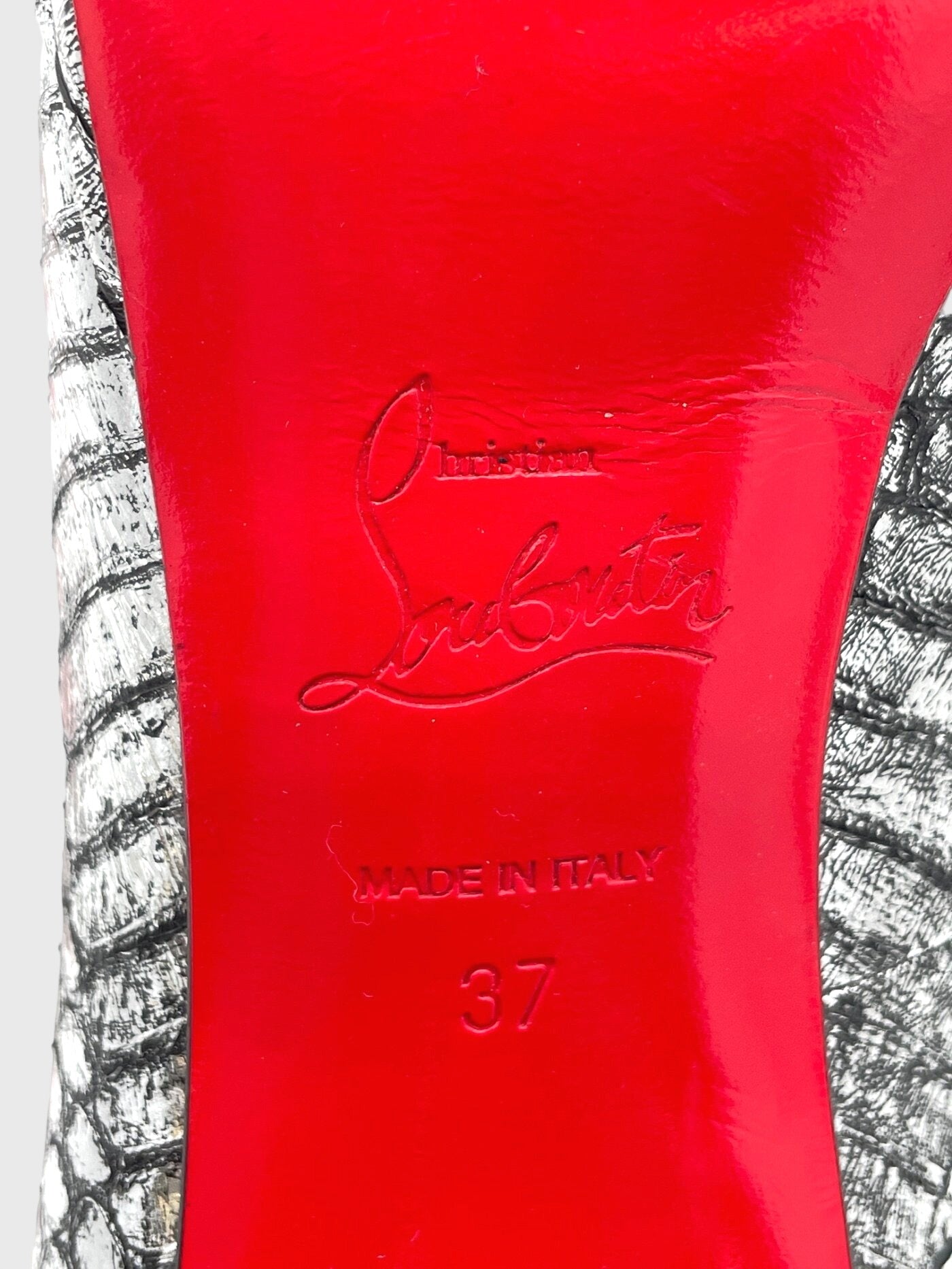 Christian Louboutin Very Prive Pump EU 37 Metallic