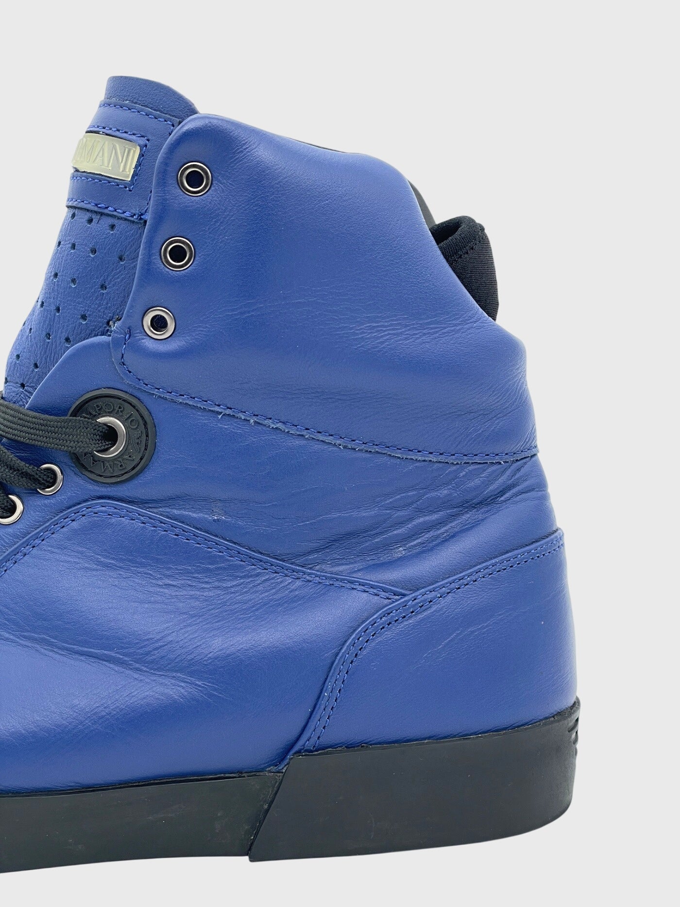 Emporio Armani High-Top Leather High Top Sneaker EU 44 Blau - Image 5