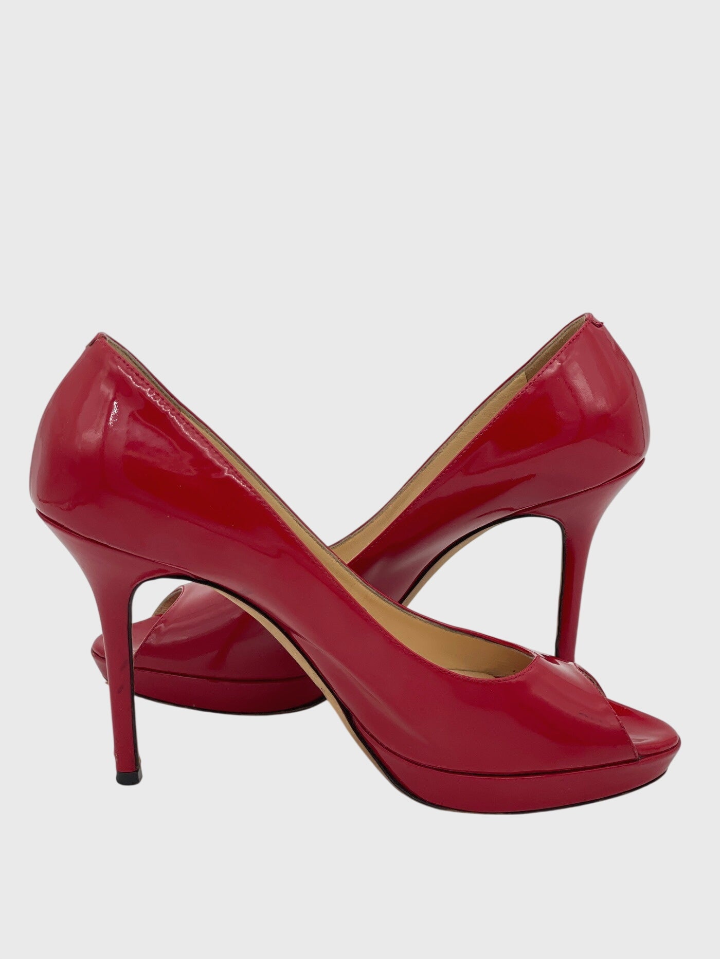 Jimmy Choo Luna Plateau Pump EU 38.5 Rot