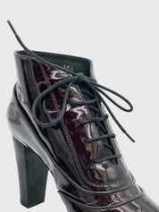 Tod's Gommini Lace-Up Platform Ankle Boot EU 38.5 Rot