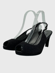 Stuart Weitzman Peep-Toe Slingback EU 38.5 Schwarz - Image 3