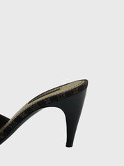 Louis Vuitton Monogram Mini Lin Mule Pump EU 38.5 Braun