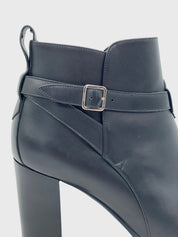Bally Leather Wrap Ankle Boot EU 40 Schwarz