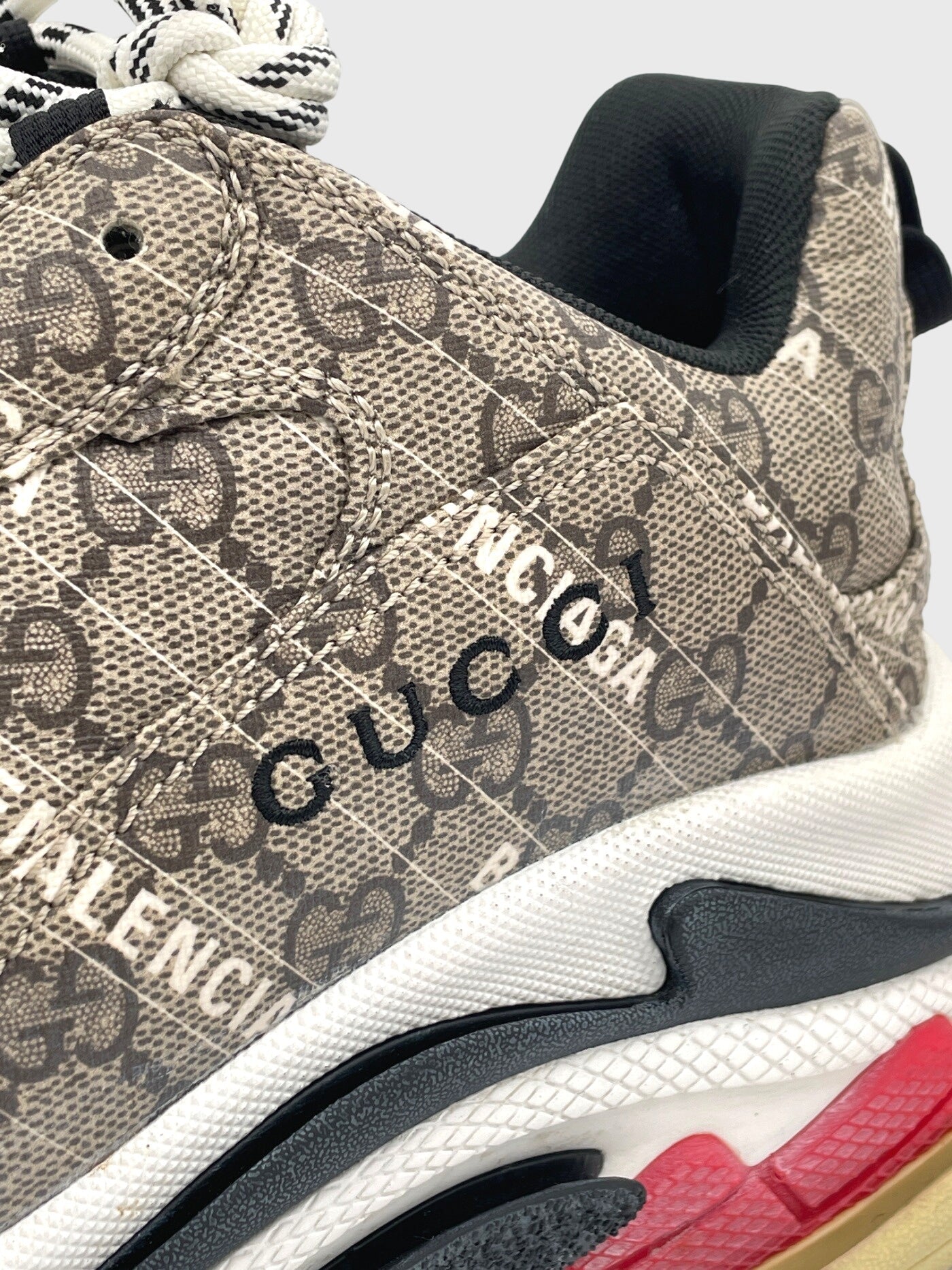 Gucci x Balenciaga "The Hacker Project" Triple S Low Top Sneaker EU 43 Mehrfarbig