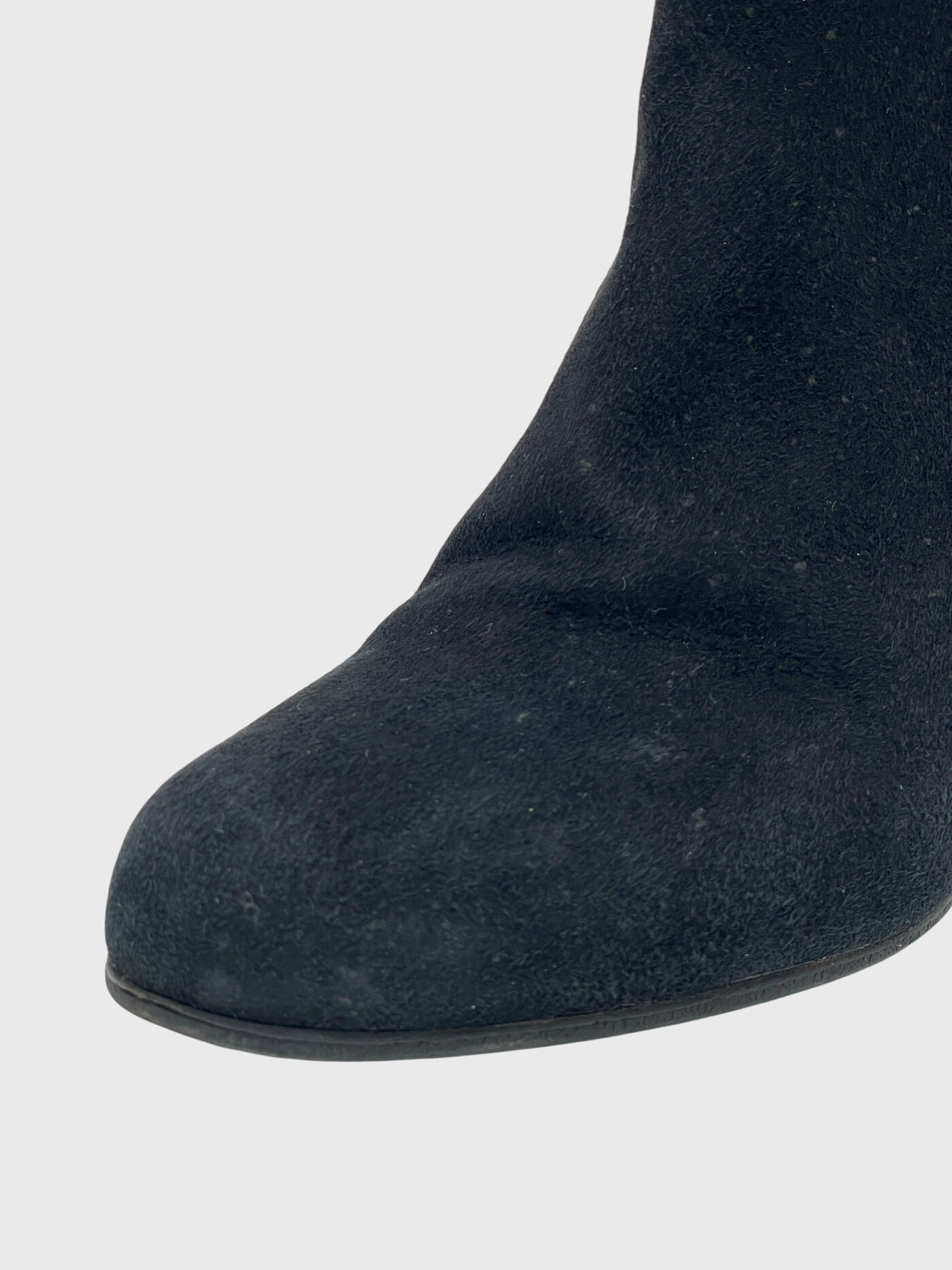 Bally Suede Fold-Over Ankle Boot EU 37 Schwarz