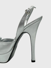Bally Rosette Platform Plateau Pump EU 38 Metallic