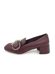 Miu Miu Pearl Buckle Pump EU 38.5 Rot