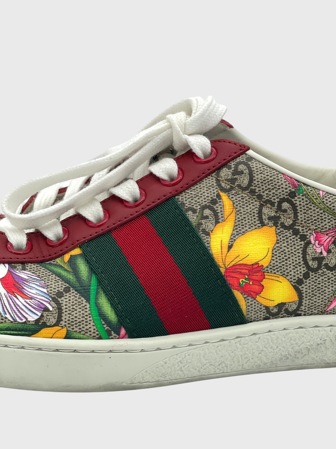 Gucci Ace GG Floral Low Top Sneaker EU 36.5 Mehrfarbig