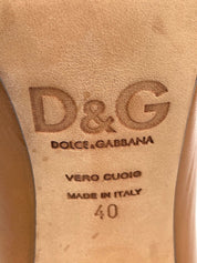 Dolce & Gabbana Peep-Toe Plateau Pump EU 40 Braun - Image 11