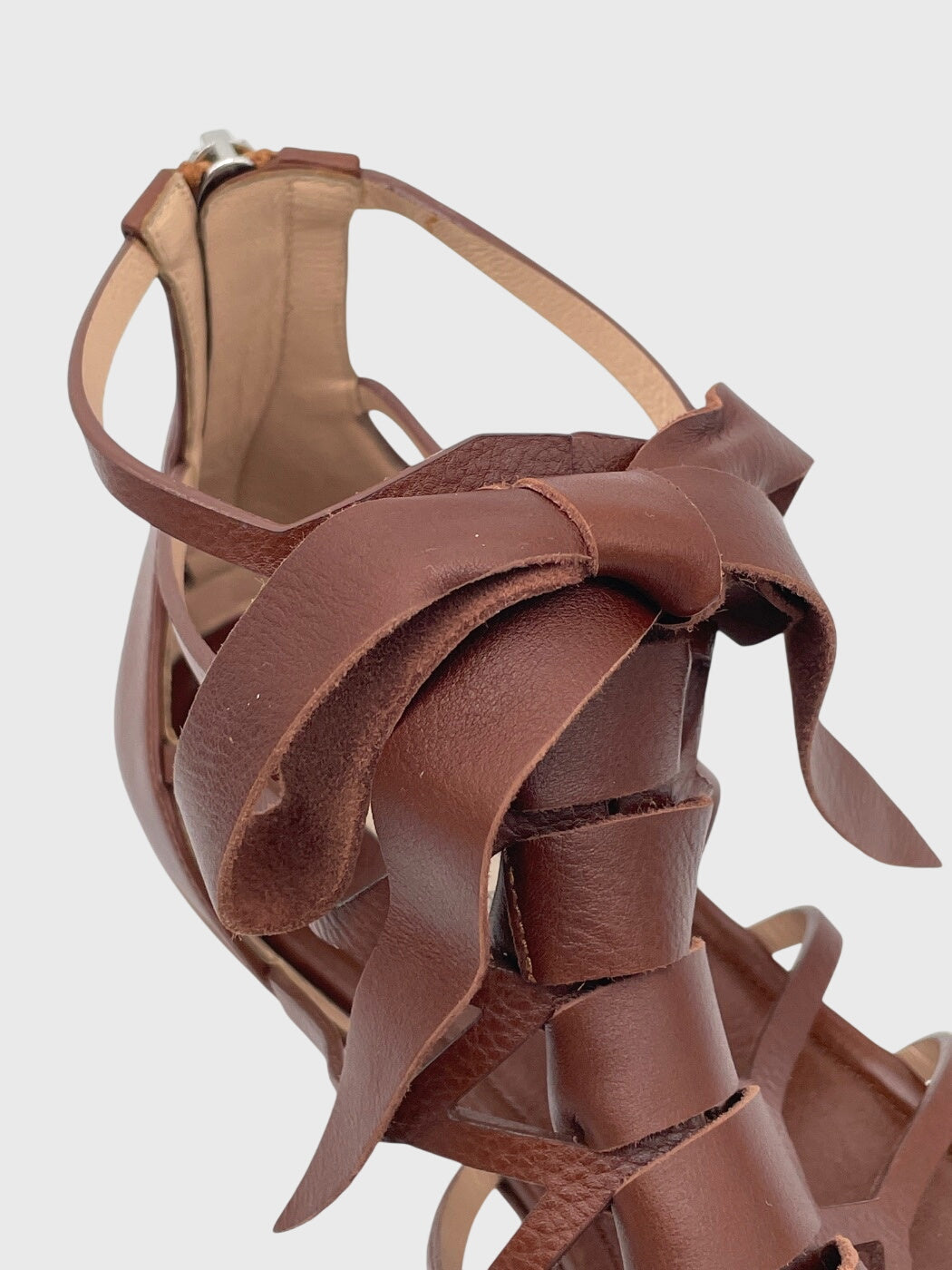 Casadei Tacco Flache Sandale EU 38.5 Braun - Image 10
