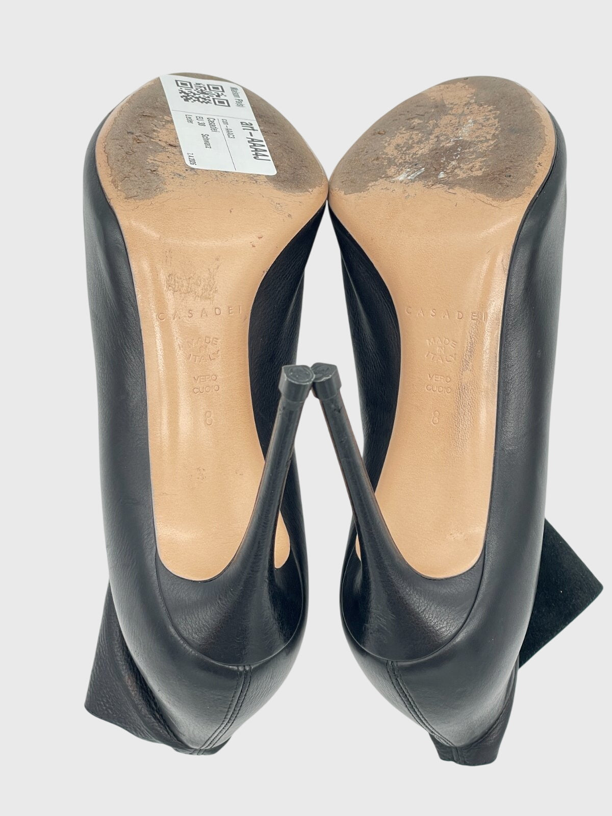 Casadei Peep Toe Ankle Boot EU 38 Schwarz