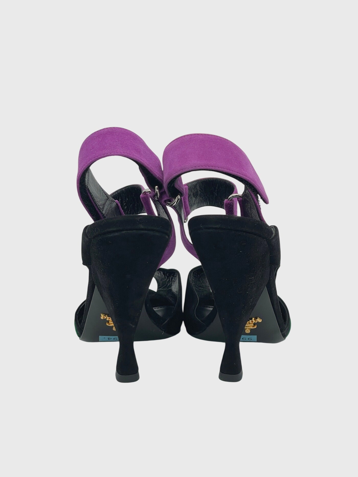 Prada Suede Colorblock Ankle Strap Plateau Pump EU 39 Mehrfarbig