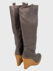 Bally Wedge Platform Stiefel EU 39.5 Braun