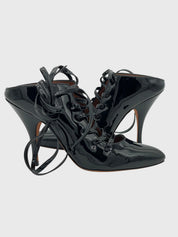 Givenchy Lace-up Patent Mule Pump EU 36 Schwarz