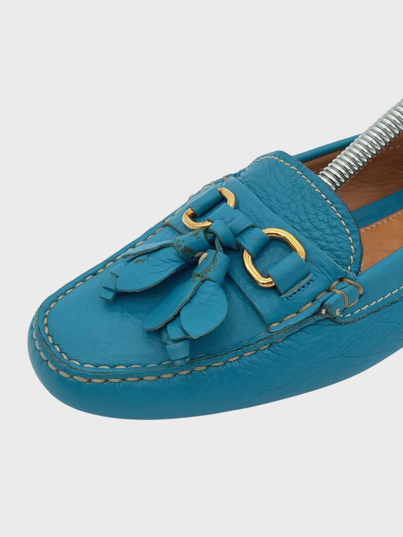 Prada Tassel Driving Mokassin EU 36 Blau