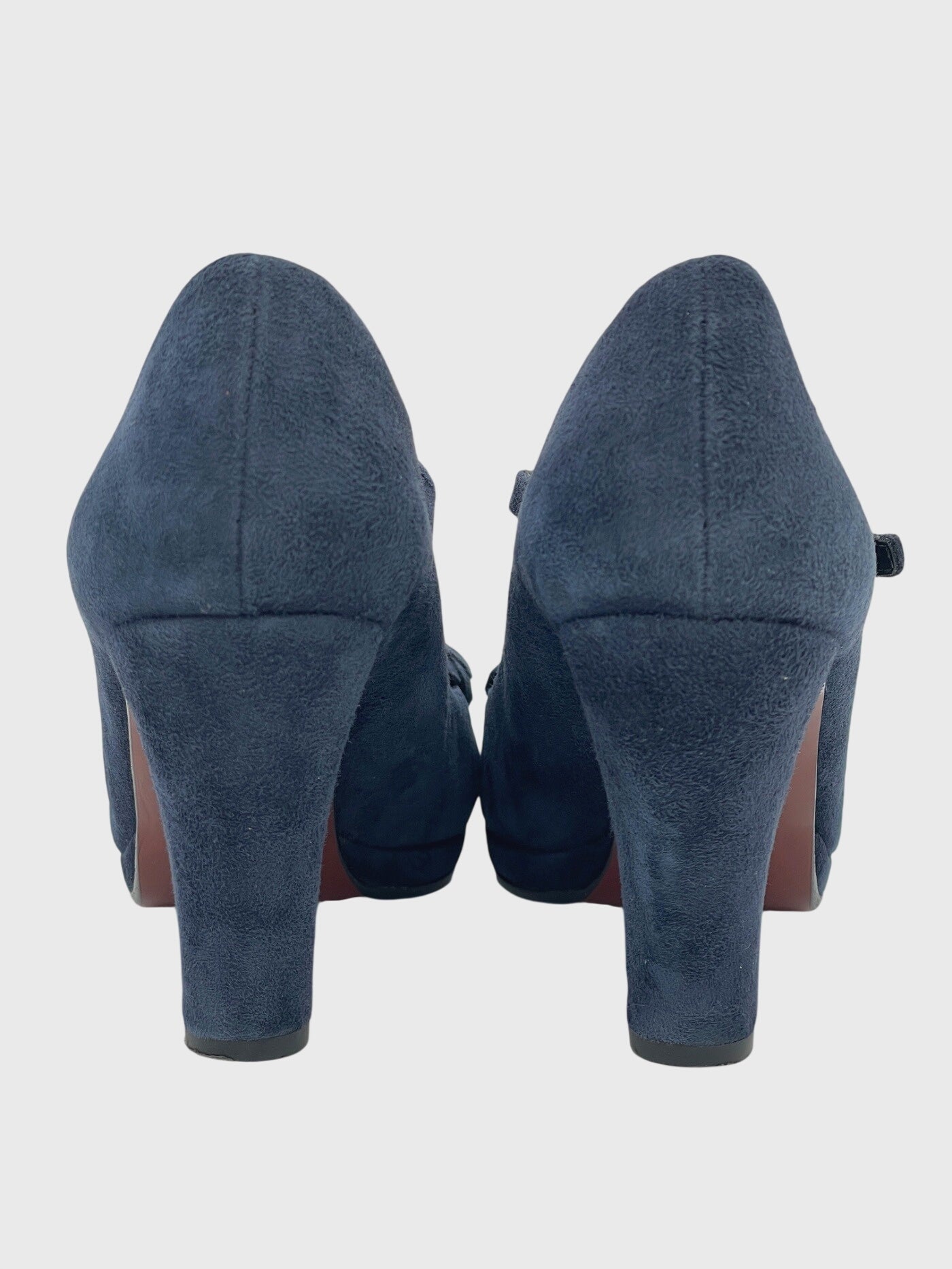 Chie Mihara Suede Plateau Pump EU 39 Blau