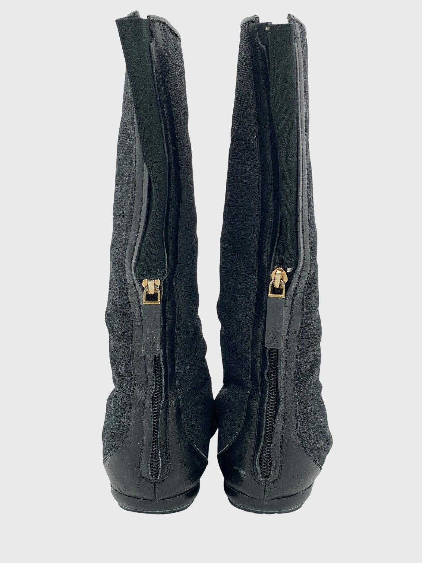 Louis Vuitton Monogram Mini Lin Stiefel EU 36.5 Schwarz
