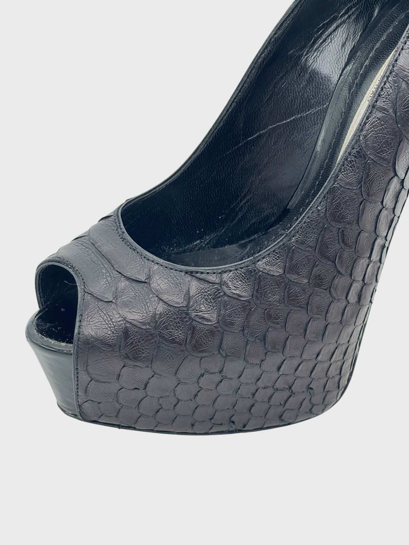 Gian Marco Lorenzi Peep-Toe Plateau Pump EU 37 Schwarz