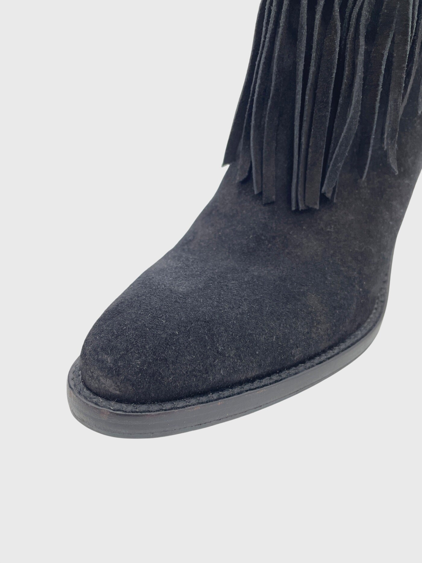 Saint Laurent / YSL Curtis Fringe Ankle Boot EU 38 Schwarz