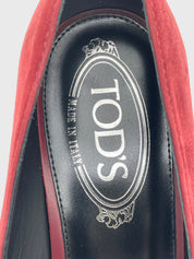 Tod's Gommini Wedge Pump EU 38 Rot