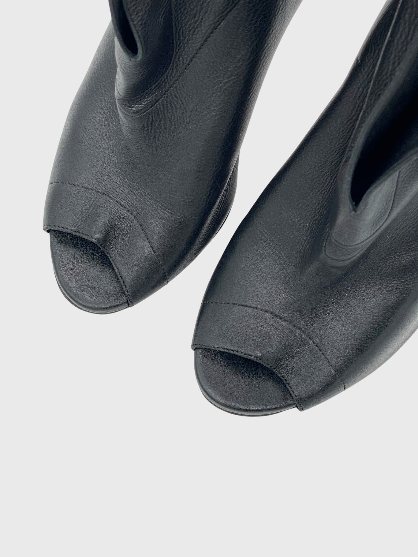 Casadei Peep Toe Ankle Boot EU 38 Schwarz