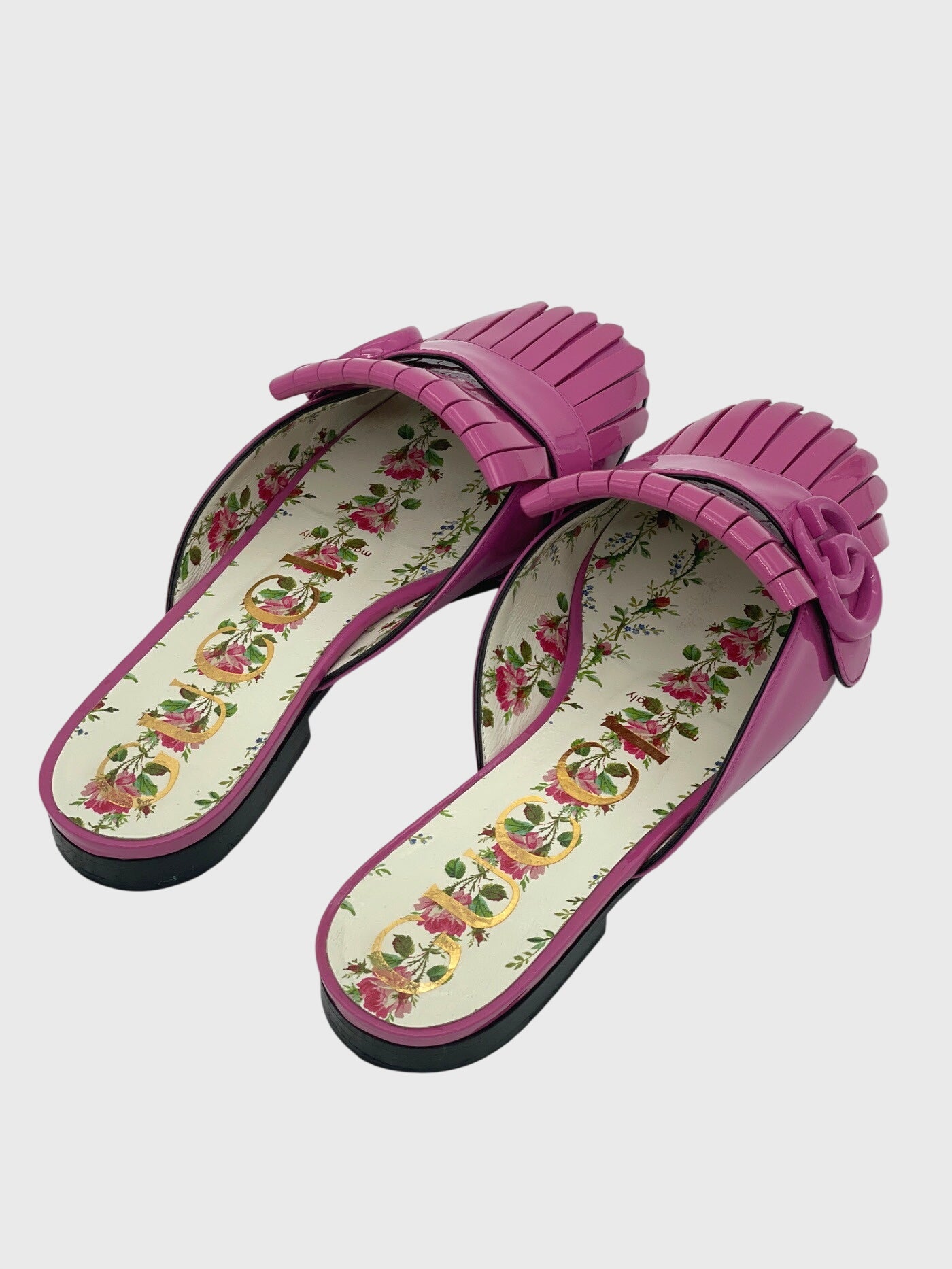 Gucci GG Marmont Fringed Flat  Mule EU 35.5 Pink