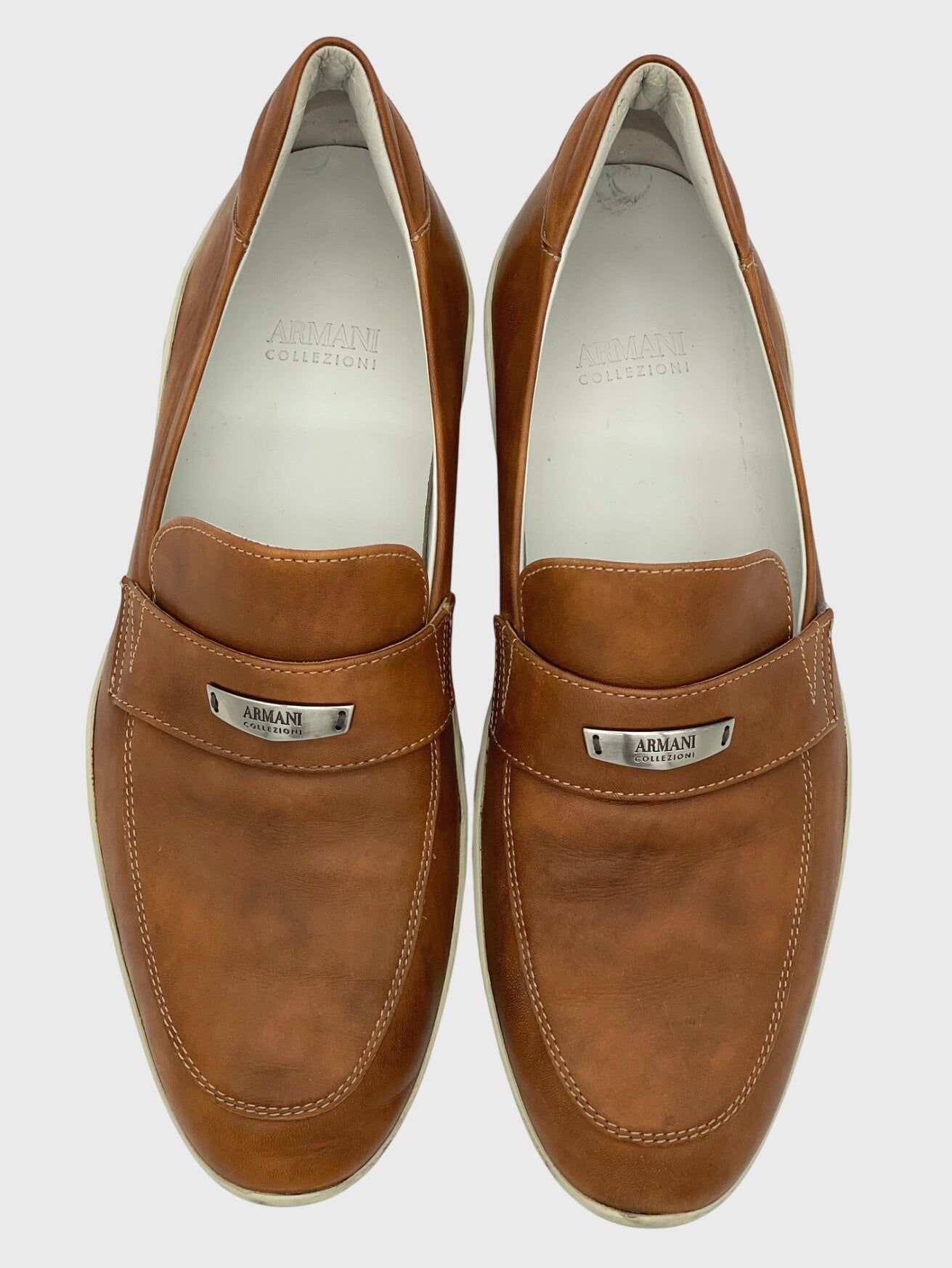 Armani Collezioni Smooth Leather  Loafer EU 41 Braun