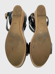 Prada Vernice Sughero Sandale mit Absatz EU 39.5 Schwarz - Image 10