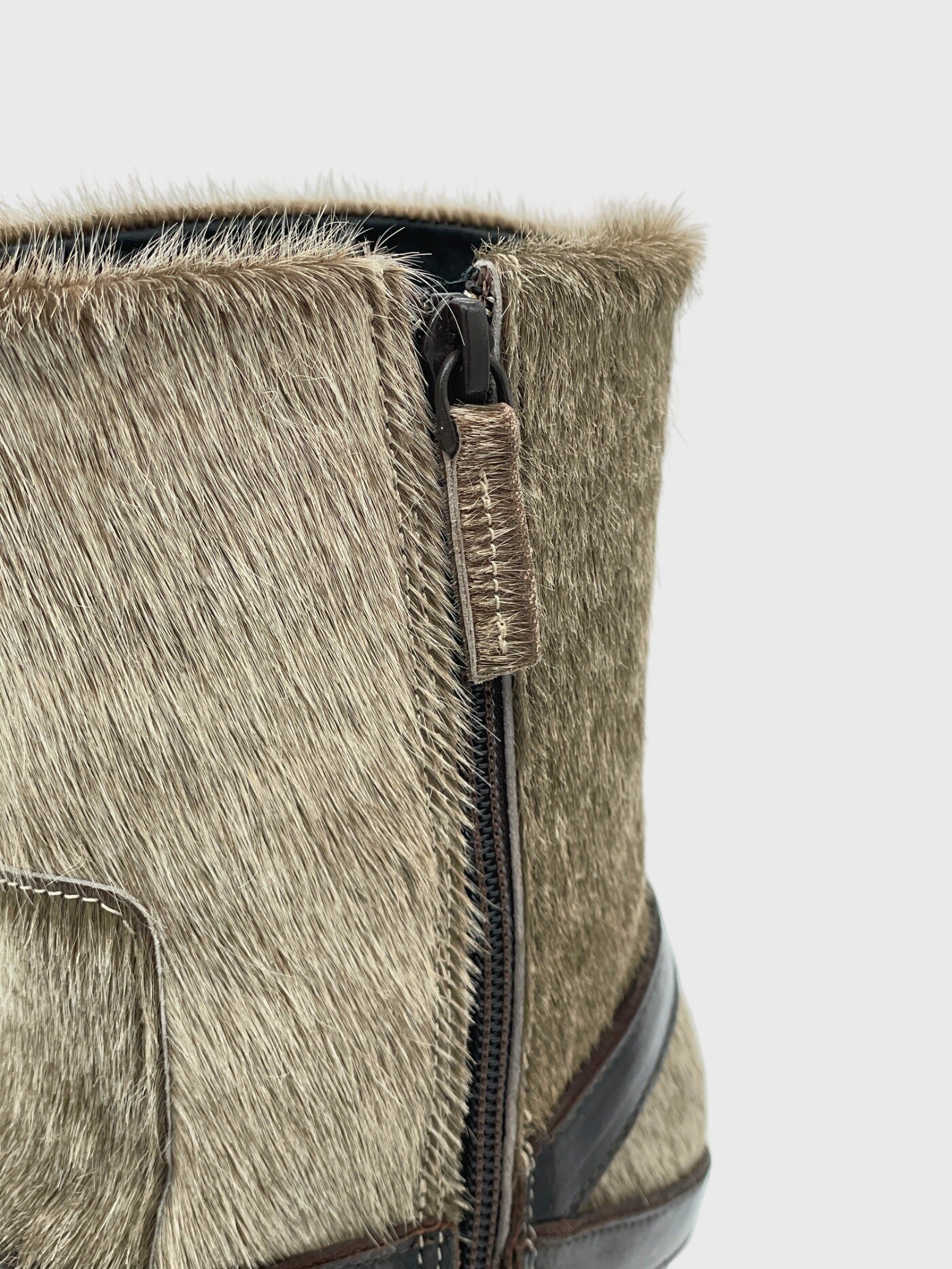 Floris van Bommel  Ponyhaar Ankle Boot EU 37 Beige