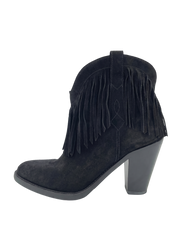 Saint Laurent / YSL Curtis Fringe Ankle Boot EU 38 Schwarz