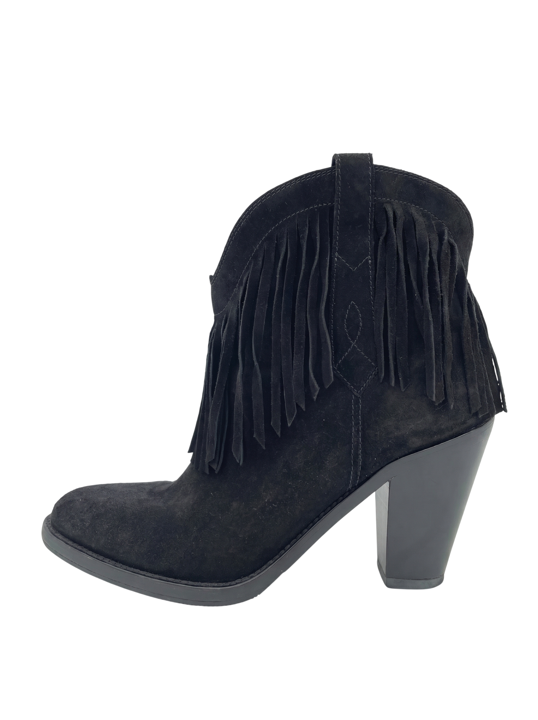 Saint Laurent / YSL Curtis Fringe Ankle Boot EU 38 Schwarz