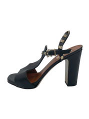 Valentino Rockstud Blockheel Sandale mit Absatz EU 39 Schwarz
