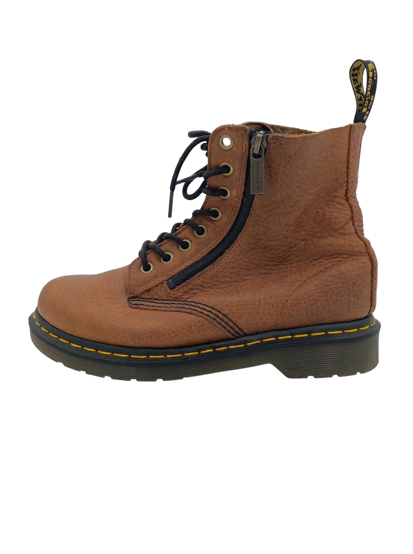 Dr. Martens Pascal w/Zip Combat Stiefel EU 39 Braun