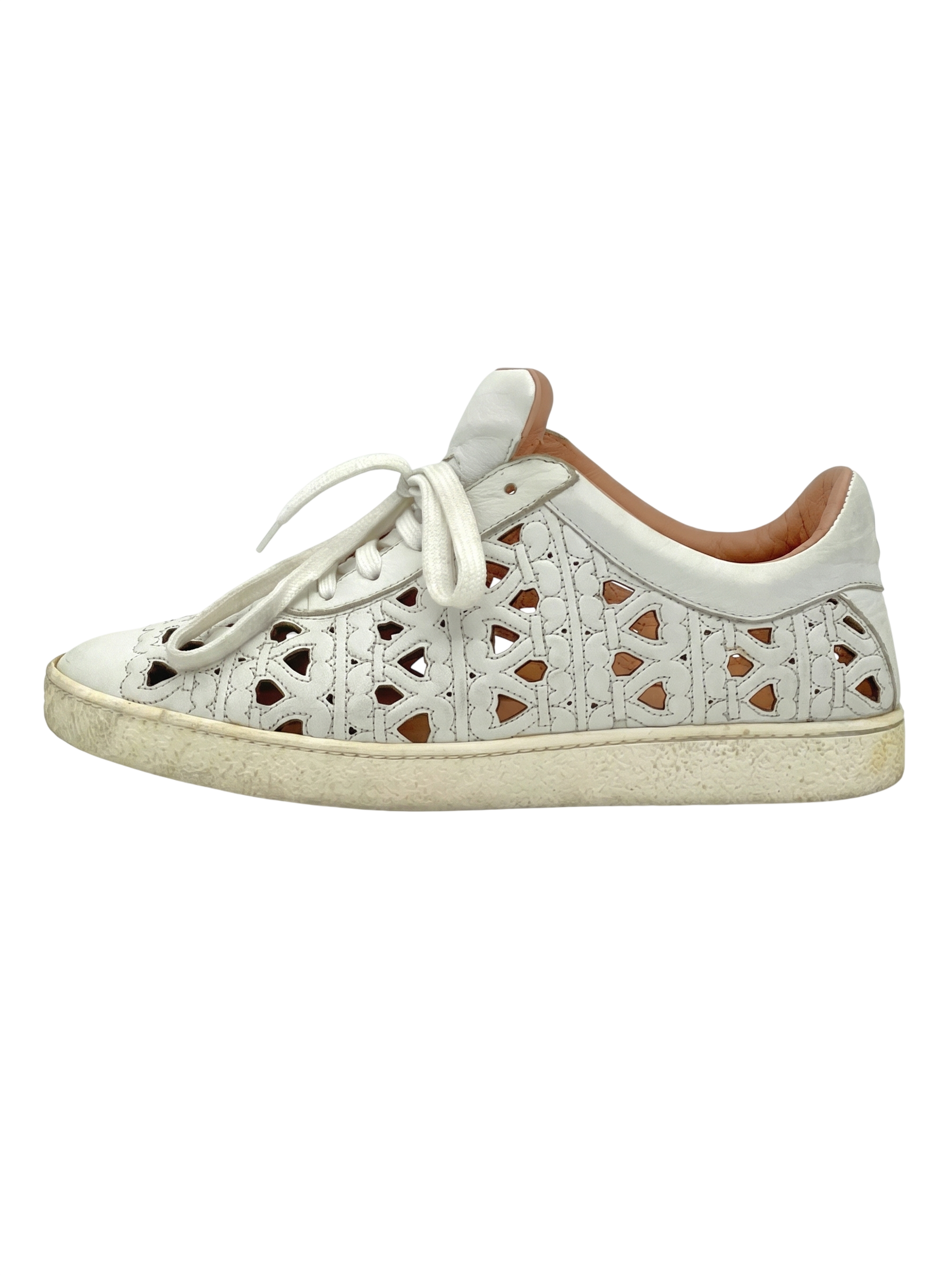 Unuetzer Laser Cut Low Top Sneaker EU 38 Weiß