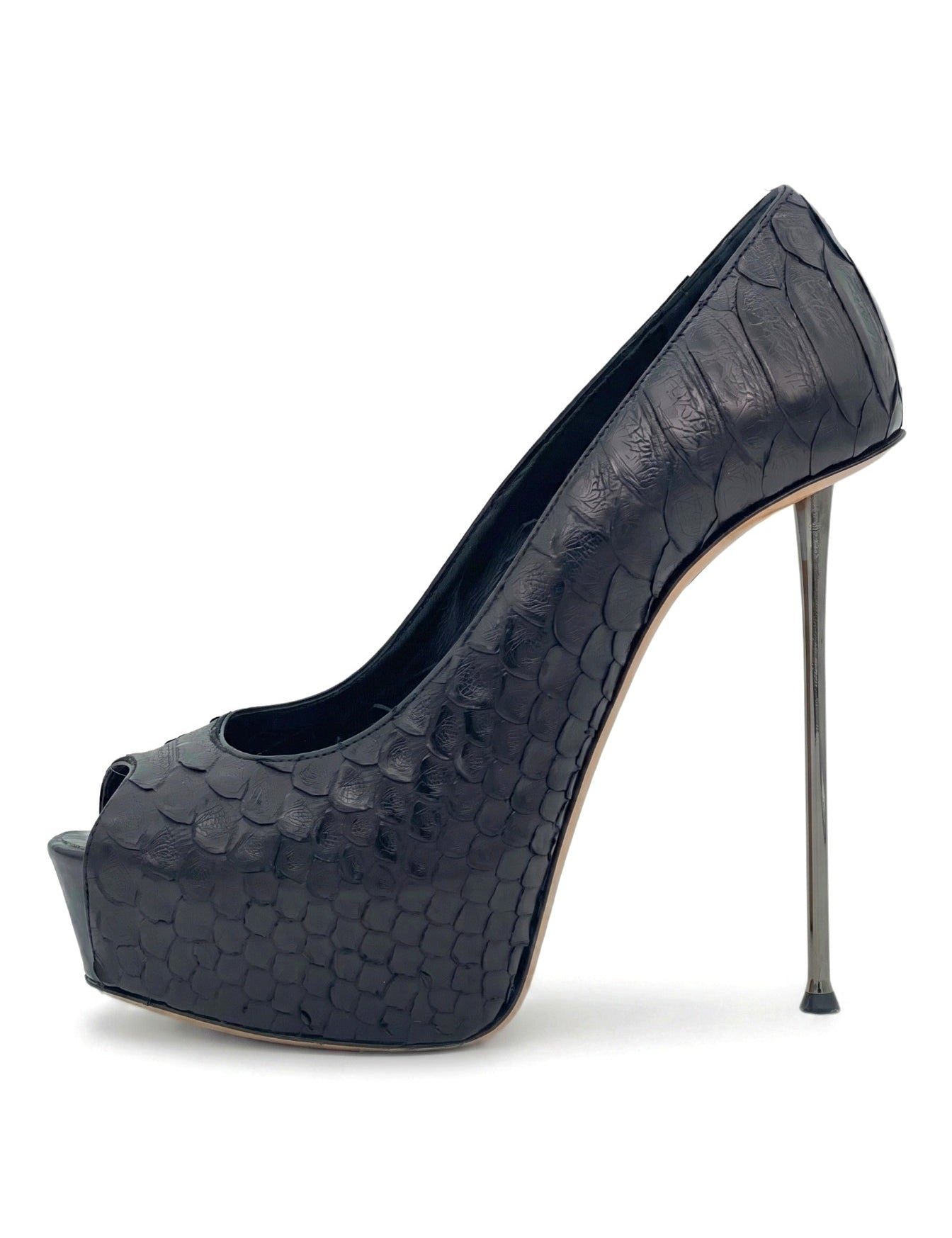 Gian Marco Lorenzi Peep-Toe Plateau Pump EU 37 Schwarz