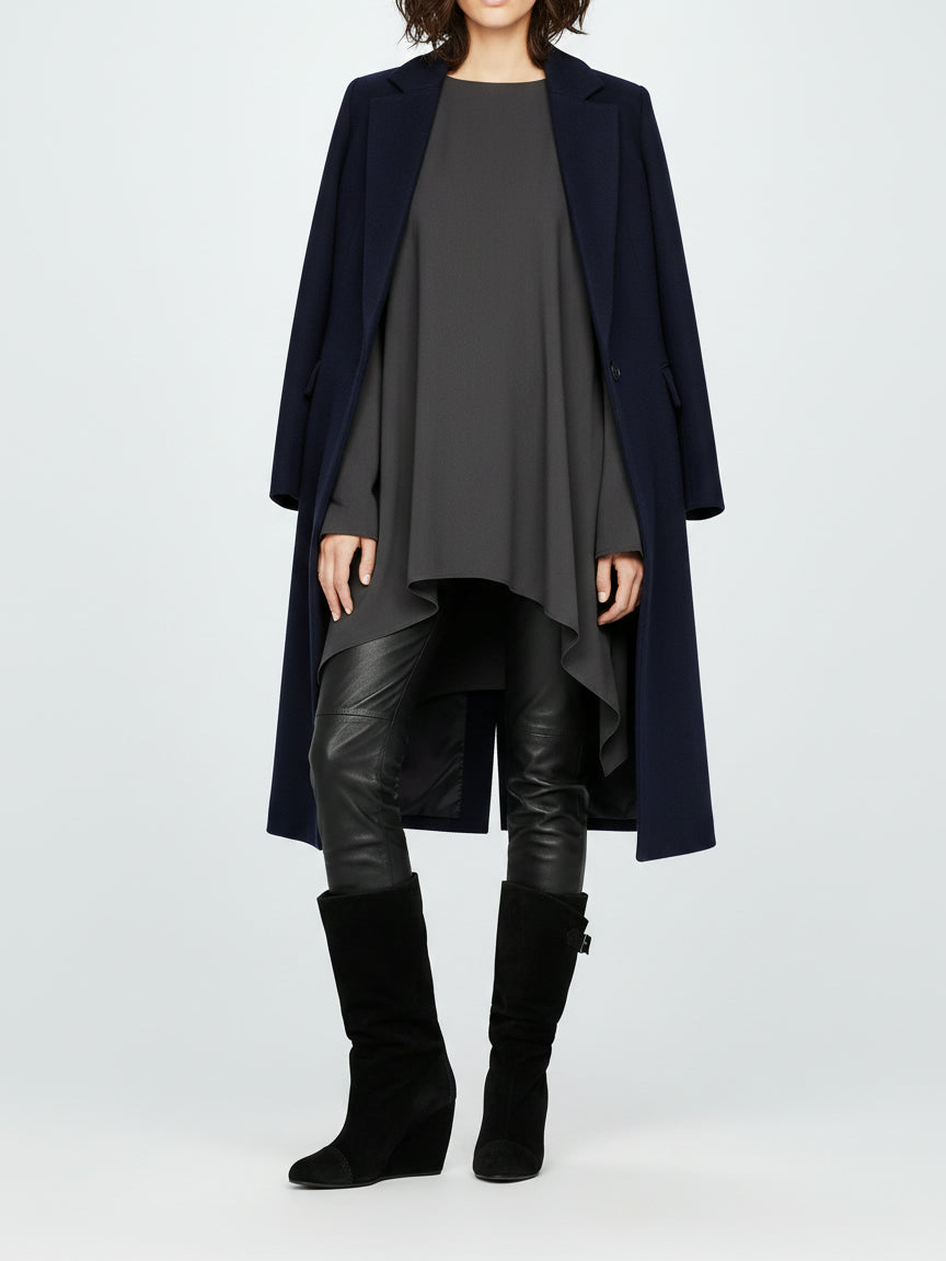 Balenciaga Suede Wedge Stiefel EU 38.5 Schwarz - Image 2