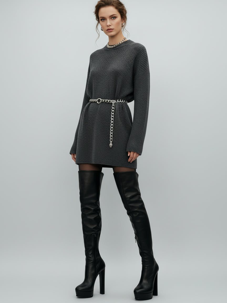 Casadei Flora Overknee Stiefel EU 41 Schwarz