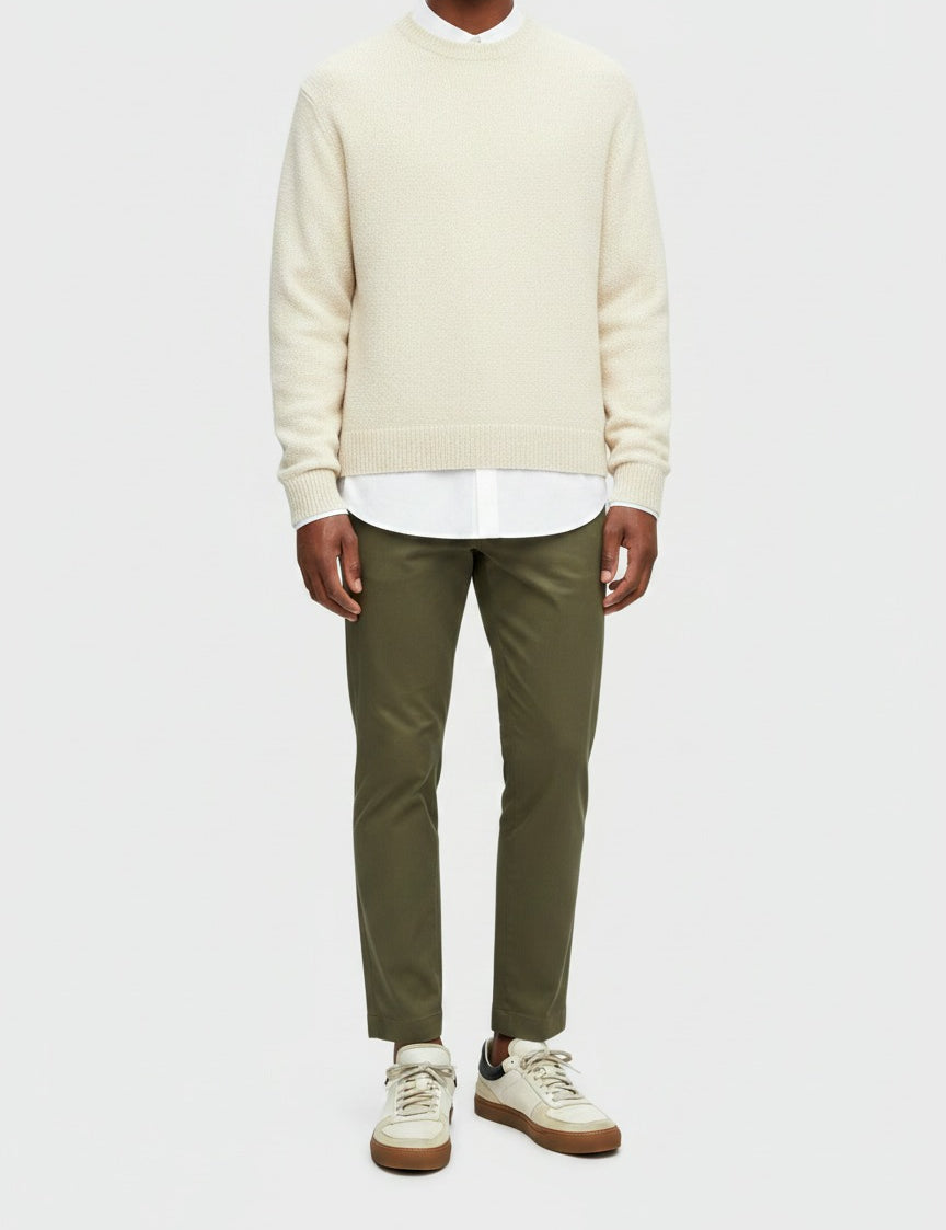 Stone Island Footwear Leather Low Top Sneaker EU 44 Beige - Image 2