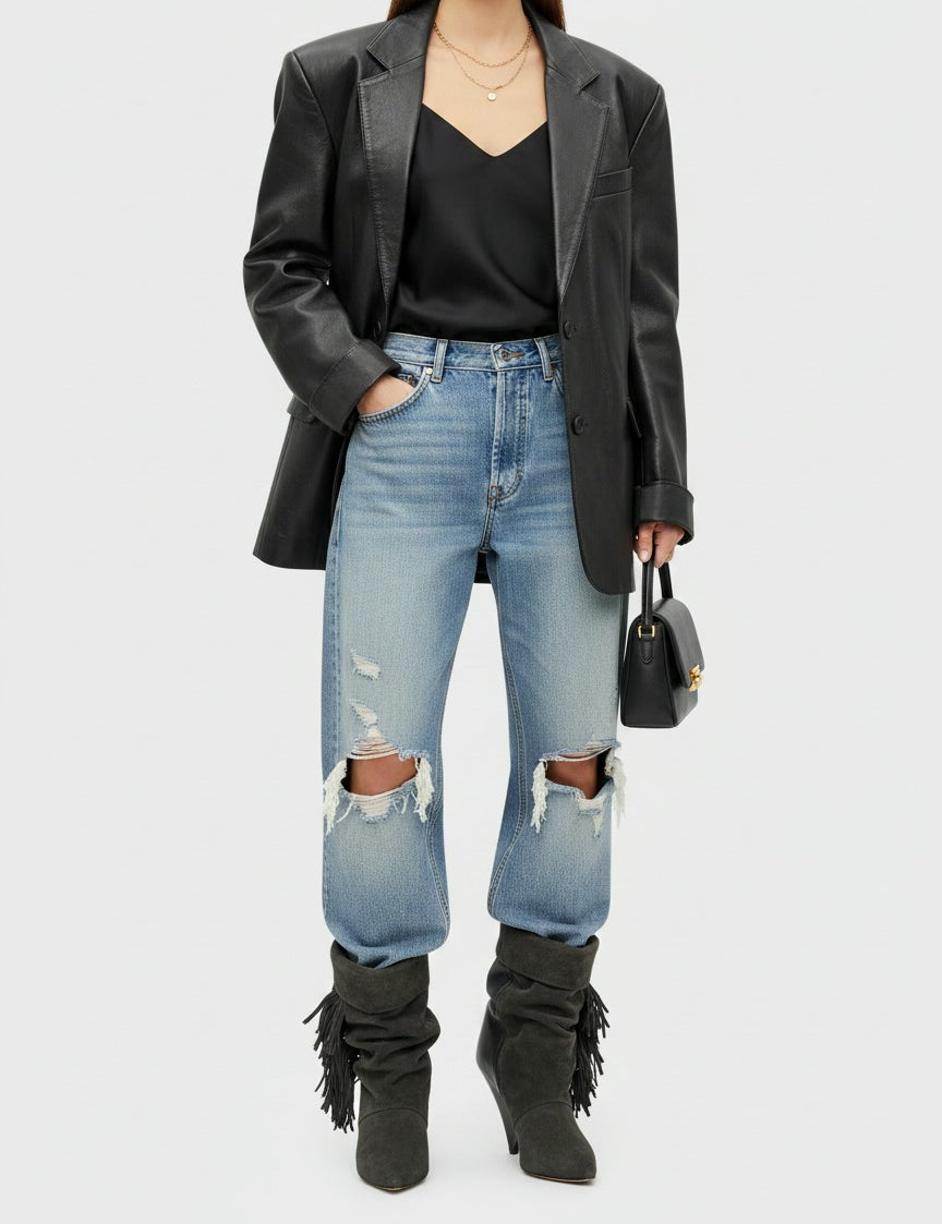 Isabel Marant pour H&M Fringed Ankle Boot EU 36 Grau - Image 2